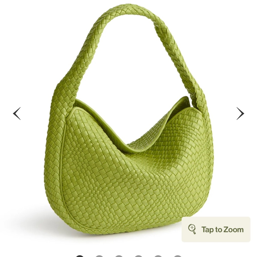 Vera Bradley Tifton Shoulder Bag Spinach Green in Woven Faux Leather